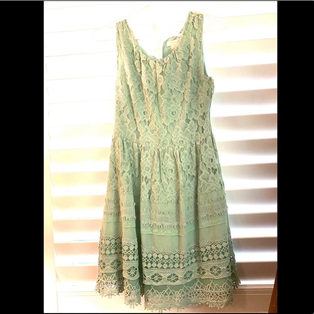 Mint lace dress